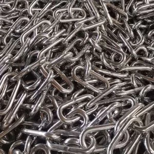 Chaîne à maillons DIN 763 standard en acier au carbone